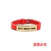 Pulseira de Silicone Europeia e Americana Transfronteiriça Pulseira de Relógio de Silicone Presente de Feriado para Tio Família Gravação em Aço Inoxidável Joia de Mão Popular