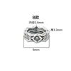 Anillo de resorte de plata de ley de 9 mm para manualidades, Anillo de resorte espaciador de Semilla de Pasión Estrella y Luna, Anillo de resorte con símbolo de Diamante Vikingo, Patrón de Hierba Tang