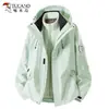 Chaqueta Softshell Camel Blue para Mujer Otoño Invierno Exterior Cortavientos Impermeable Tres en Uno Escalada Senderismo Abrigo Ropa Exterior Hombre