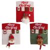 Decoraciones Navideñas Dibujos Animados Colorido Muñeco Estéreo Funda para Silla Cubierta para Mesa y Sillas Reno Accesorios de Decoración de Cocina Venta al por Mayor