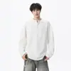 Camiseta Henley de Manga Larga Estilo Old Money para Hombre y Mujer, Nueva Tendencia Verano-Otoño 2026 Marca Suelta Casual Versátil Camiseta Básica