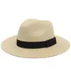 Sombrero de Paja Panama de Verano para Hombre, Protección Solar, Sombrilla, Sombrero de Paja, Sombrero de Sol de Ala Ancha, Sombrero de Playa para Viaje, Sombrero de Caballero