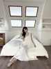 Nueva Camisola Lencera de Satén Brillante Estilo Retro Francés Palacio Linda para Mujer, con Copas en el Pecho, Estilo Princesa de Alta Gama