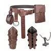 Cinturón Medieval Vikingo Renacentista Transfronterizo Pulsera Retro Disfraz de Cosplay de Halloween Bolso de Cintura para Vestido