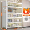 Estante de Cocina de Pie Gabinete de Almacenamiento Multicapa Horno de Microondas Doméstico Gabinete Multifuncional con Puerta Gabinete de Almacenamiento a Prueba de Polvo