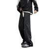 Nuevo Estilo Americano Retro Suéter Pantalones para Hombre Pies Sueltos Diseño de Cremallera Sentido Moderno Deportivo Pierna Ancha Pantalones Casuales