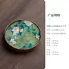 Juego de Bandeja de Té de Madera de Nogal Premium con Bandeja de Madera Maciza y Esterilla Seca para Té, Bandeja para Tetera Estilo Chino, Accesorios para Ceremonia de Té Kung Fu