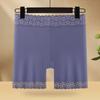 8949 talla extra grande para mujer leggings de ropa interior de cintura alta anti-luz seda de hielo sin costuras encaje pantalones de seguridad