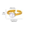 Diseño Coreano Anillo de Perla con Circonita Micropavimentada de Doble Capa Flor Elegante con Estilo Anillo Abierto de la Suerte Transfronterizo