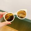 Óculos infantis Han Fan cor creme óculos de sol para meninos e meninas armação redonda personalizada espelho protetor solar de viagem para bebê atacado