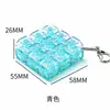 Llavero de Juguete para Aliviar el Estrés Transfronterizo con Botones de Colores, Juguete Presionable para la Punta del Dedo con Luz