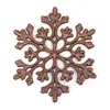 Decoraciones Navideñas 10cm Copos de Nieve, Copos de Nieve con Polvo de Plástico, Colgantes de Copo de Nieve Huecos para Decoración de Árbol de Navidad