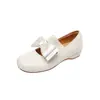 Menina dos Quadrinhos~ Sapatos Mary Jane de Pele de Ovelha com Bico Redondo e Laço para Ballet Outono 2026 Salto Baixo Plataforma Sapatos de Couro Genuíno
