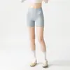 Shorts de yoga de tres cuartos sin costuras de sensación natural para mujer, cintura alta, alta elasticidad, transpirables, no se enrollan, para uso diario, pantalones de capa base