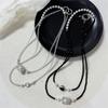 Corrente de Pérolas de Cristal para Indústria Pesada Bolsa Pequena Multiuso Corrente de Cintura Trançada Cinto Transversal Decorativo Corrente para Celular Corrente de Pescoço Tendência