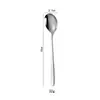 Acero inoxidable 316 cuchara para comer de mango largo cuchara cuchara de mesa para el hogar cuchara plana para sopa 304 vajilla cuchara para postre tenedor cuchara tenedor coreano