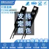 Portalámparas de cuatro agujeros F3/3MM color cabello color LED lámpara indicadora en línea cuentas LED izquierda positivo derecha negativo LED monocromático