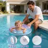 Flotador Inflable Transparente para Niños con Lentejuelas, Estilo Cielo Estrellado, Flotador Redondo, Flotador para Axilas, PVC Inflable Ecológico