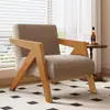 Silla Richard Estilo Chino Sofá Individual para Sala de Estar Silla de Sofá de Diseñador Balcón Retro Francés Ocio Silla de Sofá de Madera Maciza