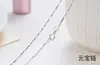 Cadena Extra Larga de Plata 925 Sin Colgante Collar Chapado en Plata Cadena para Clavícula de Mujer Cadena Sola Desnuda Cadena para Suéter