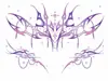 Bestseller transfronterizo: Pegatinas de tatuaje estilo Yabi, combinación de araña y mariposa, pegatinas de tatuaje corporal personalizadas