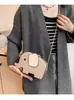 Bolsita Linda 2026 Nuevo Bolso de Hombro de Dibujos Animados Japoneses Ins Celebridad de Internet Chica Elefante Versátil Pu Bolso Redondo Pequeño