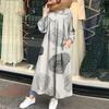 Moda Otoño 2020 Estilo Nacional Literario y Artístico Retro Nacional Manga Larga Cuello Suelto Gabardina Larga para Mujer Agente para Unirse