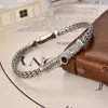 Yuhong 2024 Nova Tendência Nacional Estilo Personalizado Europeu e Americano Corrente Masculina Artesanal Pulseira Fashion e Dominante