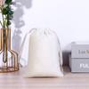 Bolsa de franela negra con cordón en la cintura para empaquetar joyas, bolsa de almacenamiento a prueba de polvo para joyas de franela, venta al por mayor