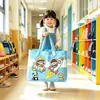 Bolsa de almacenamiento para colcha de jardín de infantes con estampado de dibujos animados, bolsa de equipaje grande para mudanzas, regalo para la vuelta al cole, bolsa de colcha portátil