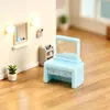 Miniatura Adorno de Barbería Tony Bear, Escena de Tienda de Peluquería de Cachorros de Dibujos Animados de Resina, Decoración de Escritorio DIY