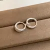 Pendientes de Aro Flor Corazón Geométricos Minimalistas Franceses con un Toque de Lujo Ligero y de Alta Gama, Pendientes de Moda y Versátiles
