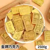 Moeda de Ouro Chocolate Arrumação de Quarto de Casamento Sobremesa de Aniversário Decoração de Bolo Enfeites Ouro Yuan Bao Barra de Ouro Amendoim Doce de Casamento