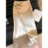 Falda de Lazo Estilo Simple de Moda Verano 2026 Color Champaña Francés para Mujer Nueva Falda Elegante de Línea A
