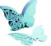 Adesivos de parede de borboleta 3D AliExpress casamento copo oco cartão laser assento papelão fábrica em estoque atacado