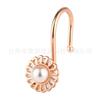 Gancho metálico con diseño de flor de oro rosa de Amazon, para cortina de ducha, para baño