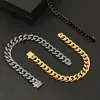 Pulsera Minimalista de Acero Inoxidable Pulido por Cuatro Lados Estilo Europeo y Americano para Hombres, Pulsera de Acero de Titanio Hip-Hop con Corte Tridimensional, Cadena Cubana Pulida por Cuatro Lados