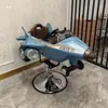 Silla de Peluquería Infantil de Coche de Moda Eléctrica Juguete de Dibujos Animados Silla Elevadora de Corte de Pelo Tienda de Peluquería