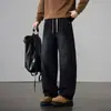 Jeans Retro Americanos para Hombres y Mujeres, Marca de Moda High Street de Primavera y Otoño, Pantalones Largos Casuales de Pierna Ancha Recta Sueltos Resistentes al Desgaste