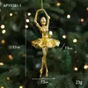 Decoraciones de Navidad, adornos dorados para árbol de Navidad, copos de nieve creativos, zapatos de cristal, colgantes de renos, accesorios galvanizados, colgantes