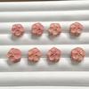 Talla en Madera de Ciprés Rojo, Labubu Rose Satín Seda Peces Cuentas Sueltas y Otros Accesorios de Joyería Budista DIY Cadena para Teléfono Móvil