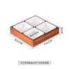 Plato de vajilla Jiugongge de madera de bambú creativo, plato de rejilla para plato de restaurante de olla caliente, bandeja, plato para barbacoa, fuente, caja de madera