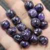 Cristal de Dragão Roxo Contas Estilo Antigo, Contas Soltas, Contas Cilindricas de Pedra Quartzo Roxa, Contas para Acessórios de Pulseira DIY