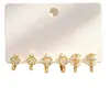 Novedades de Verano: Delicados Pendientes de Circonita Microincrustada, Juego de Tres Pares, Frescos y Dulces, Pendientes Versátiles y Elegantes con Circonita Microincrustada