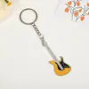 Chaveiro de Liga de Guitarra com Design de Nicho Pingente Criativo de Instrumento Musical Artificial para Bolsa Festival de Música Exquisite Pequeno Presente
