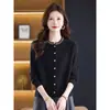 Nuevo Cárdigan de Punto Estilo Coreano para Mujer Otoño/Invierno 2026, Chaqueta Corta de Suéter de Moda con Adorno de Pedrería