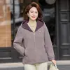 Chaqueta de otoño para mujer, nuevo estilo 2026, para mujeres de mediana edad y mayores, top casual con capucha otoño/invierno, estilo corto