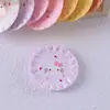 Plato de gato lindo DIY simulación comida miniatura juego accesorios de resina plato de encaje pegatina de refrigerador material hecho a mano