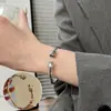 Pulsera Trenzada Retorcida Transfronteriza para Mujer, Pulsera Abierta de Personalidad Vintage, Elegante Artística Simple Pulsera Estilo Celebridad de Internet Europea y Americana