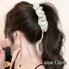 Presilha banana versátil para primavera e verão, suave e elegante, presilha de garra grande para cabelos grossos, presilha horizontal para coques na nuca, acessório de cabelo